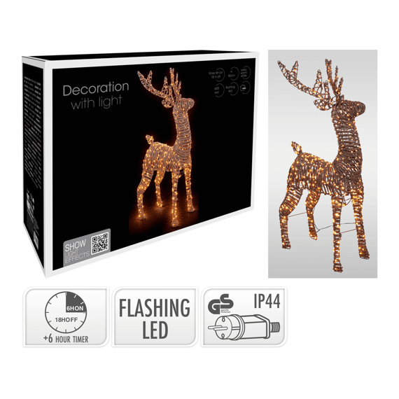Rendier Warm Wit Led 80cm