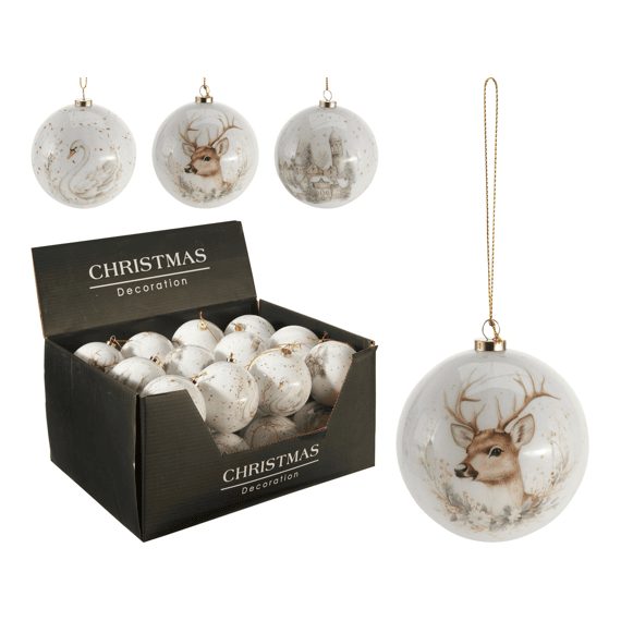 Kerstbal Dia8cm 3 Assortiment