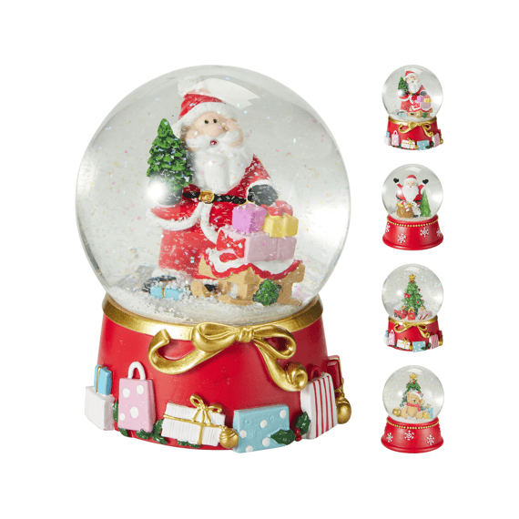Waterbal Dia10cm Kerst 4 Assortiment