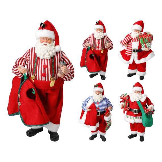 Kerstman Staand 38cm 4 Assortiment