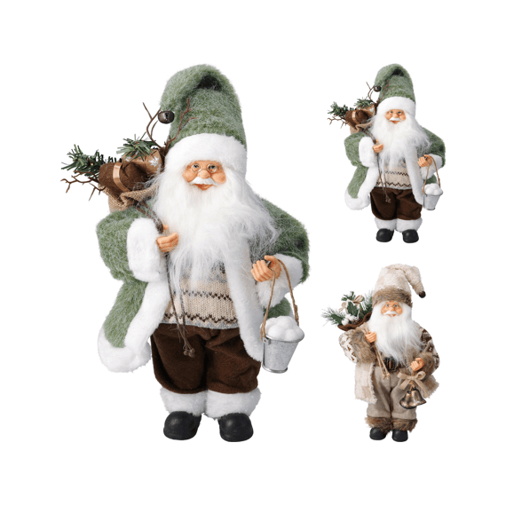 Kerstman Staand 30cm 2 Assortiment