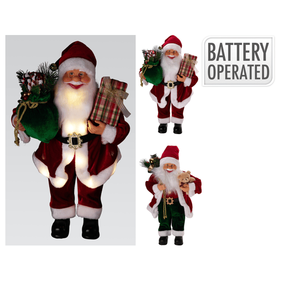 Kerstman Staand Led 60cm 2 Assortiment