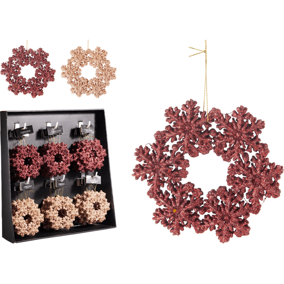 Sneeuwvlok Hangdeco 12cm 2 Assortiment