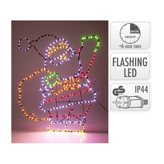 Kerstman 70cm 321led