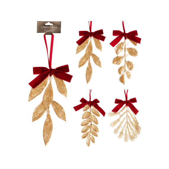 Blad Hangdeco 20cm Goud 4 Assortiment
