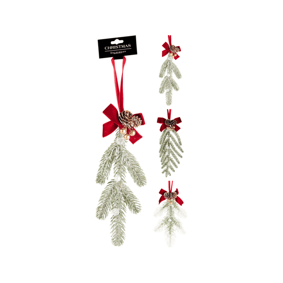 Blad Hangdeco 21cm Frosted 4 Assortiment