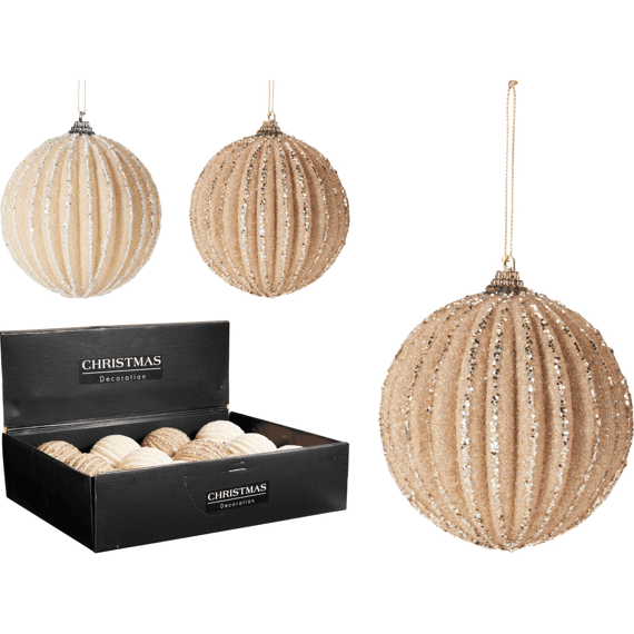 Kerstbal 10cm 2 Assortiment