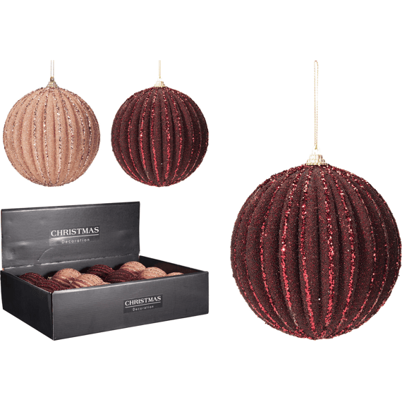 Kerstbal 10cm 2 Assortiment