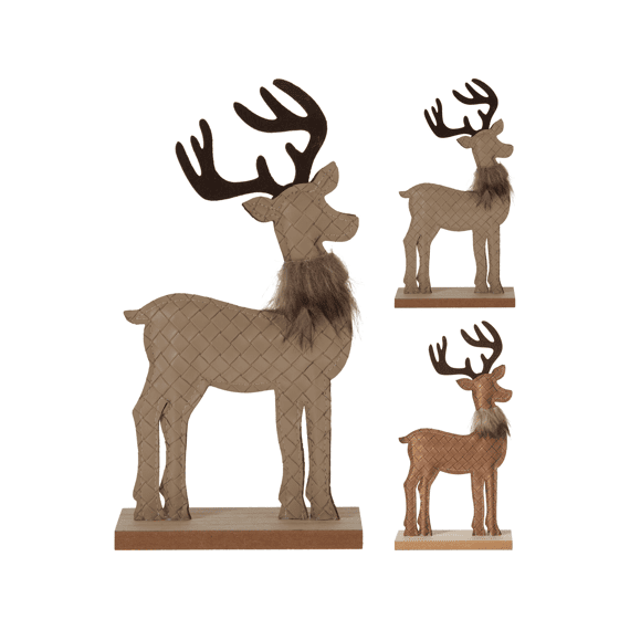 Rendier Staand 29cm 2 Assortiment