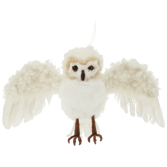 Uil Hangdeco 20cm Wit