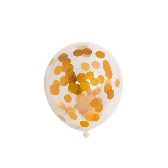 Confetti Ballon 6st Metallic Gold