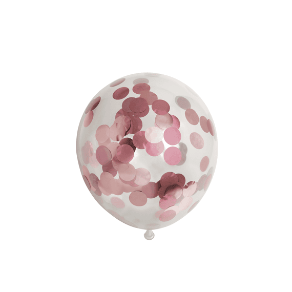 Confetti Ballon 6st Metallic Rose Gold