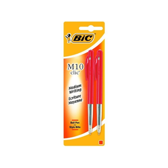 Bic M10 Balpen Rood 2 Stuks