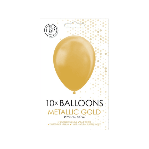 Ballon 10st 30cm Metallic Gold