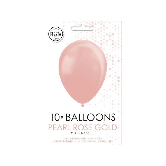 Ballon 10st 30cm Pearl Rose Gold
