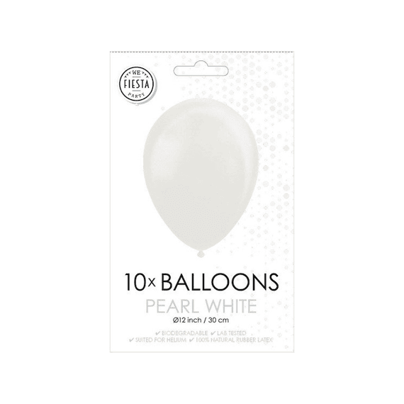 Ballon 10st 30cm Pearl White