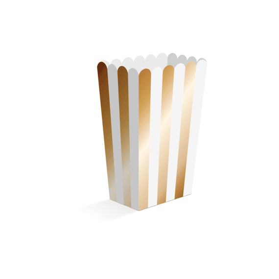 Popcornbakjes 8st Goud