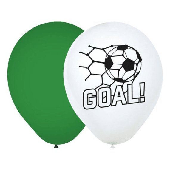 Ballon Latex 8st 30cm Voetbal