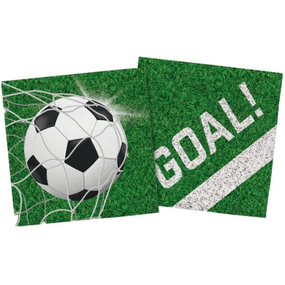 Servetten 20st 33x33cm Voetbal