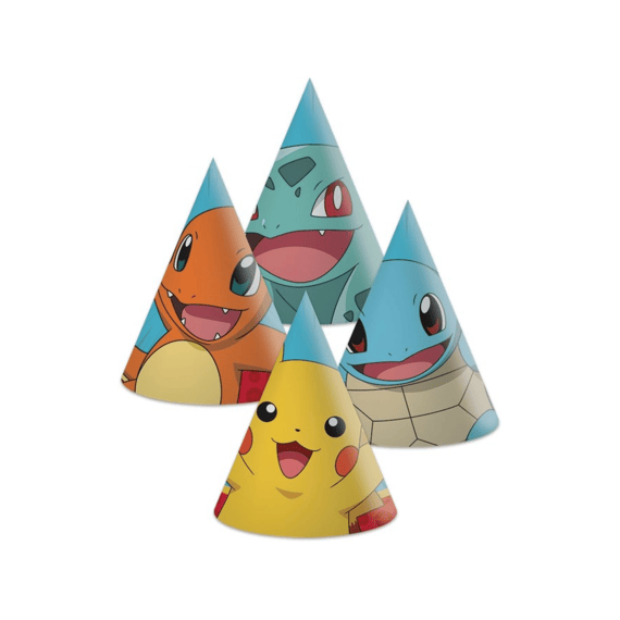 Papieren Hoedje 6st Pokemon