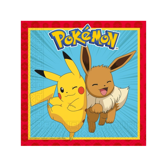 Servetten 20st 33x33cm Pokemon
