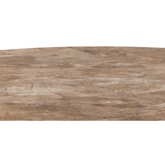 Malta Ronde Bartafel Met Keramisch Bruin Blad En Trompetvormig Onderstel Grijs D80x105cm