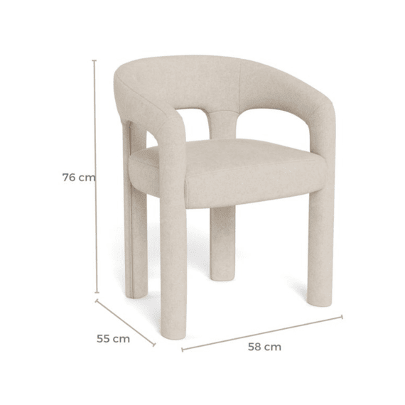 Cole Stoel Met Armleuningen Beige