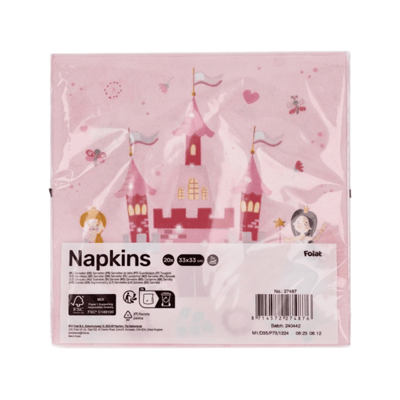 Pretty Princess Servetten 33x33cm 20st