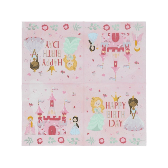 Pretty Princess Servetten 33x33cm 20st