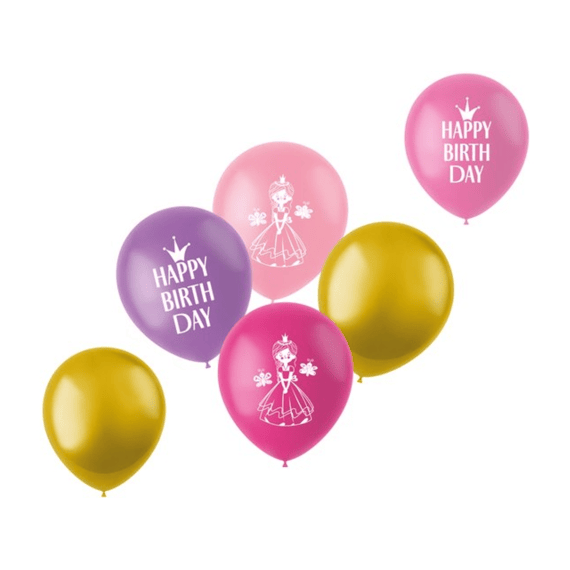 Ballon 33cm Latex Pretty Princess 6stuks