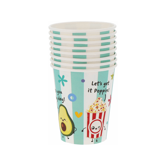 Folat Bekers Kawaii Party 250 ml 8 stuks
