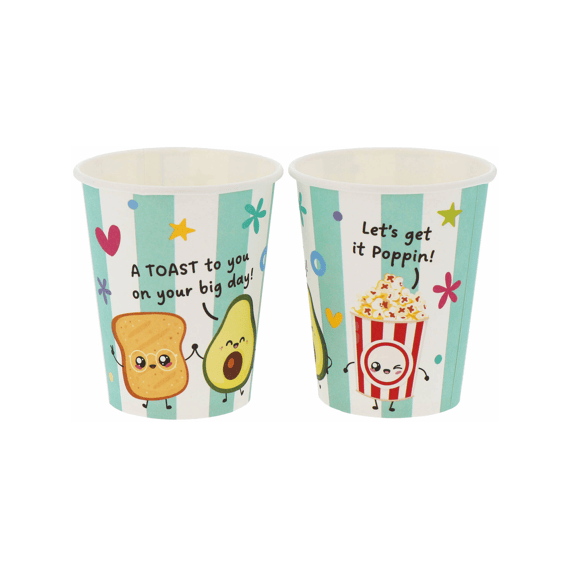 Folat Bekers Kawaii Party 250 ml 8 stuks