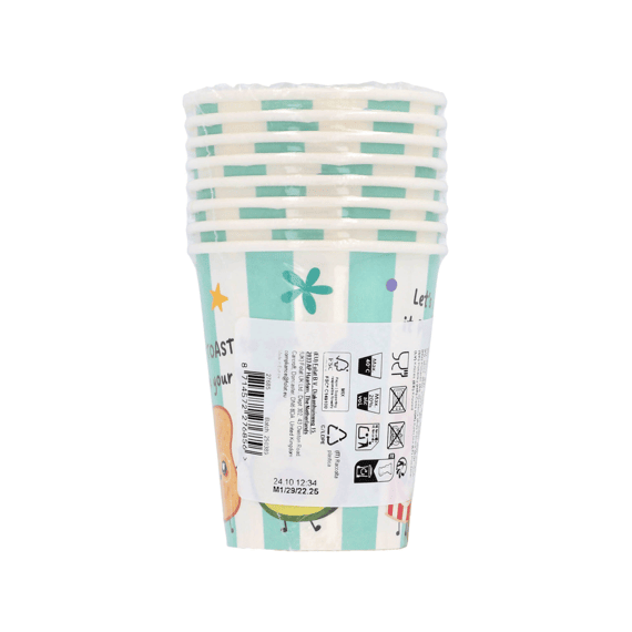 Folat Bekers Kawaii Party 250 ml 8 stuks
