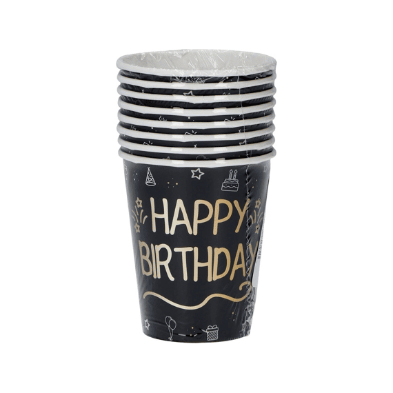 Shining Glam Papieren Bekers 250ml 8st