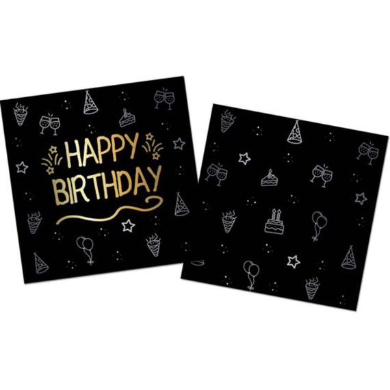 Shining Glam Servetten 33x33cm 16st