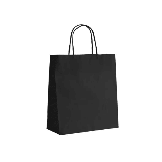 The Depot Papieren Tas Zwart 25x10x32cm