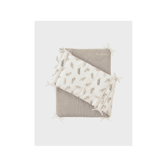 Noukies Moon Feathers Bed Bumper