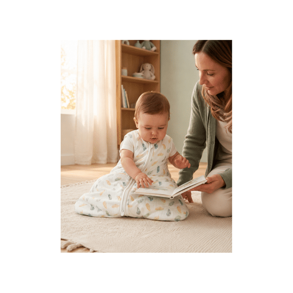 Noukies Moon Feathers Slaapzak 70Cm Met Afritsbare Mouwen