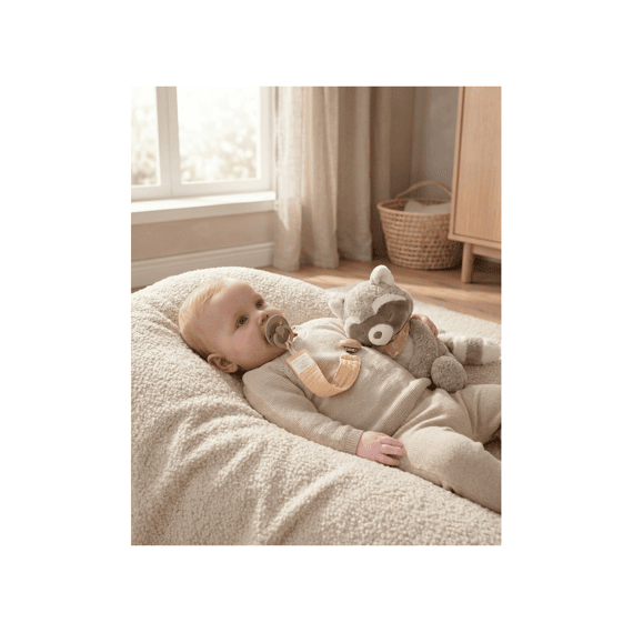Noukies Fopspeenketting Muslin Sand