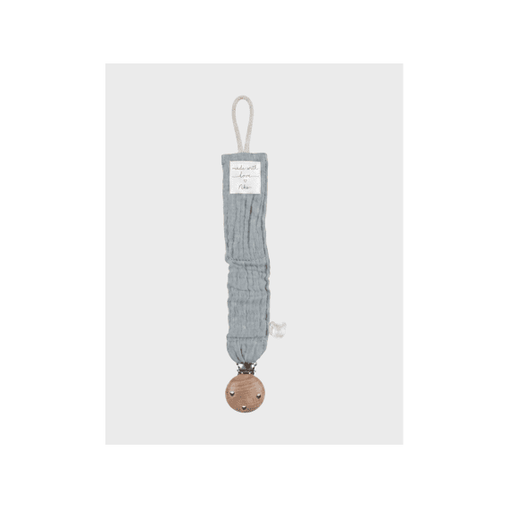 Noukies Fopspeenketting Blue Mueslin