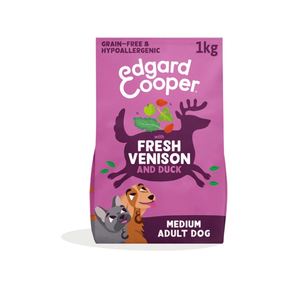 Dog E Adult Dry Hert/eend M 1kg