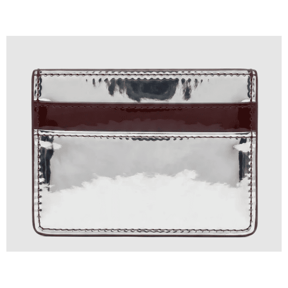 Hvisk Wallet Cardholder Mirror Gloss Silver Maroon One Size