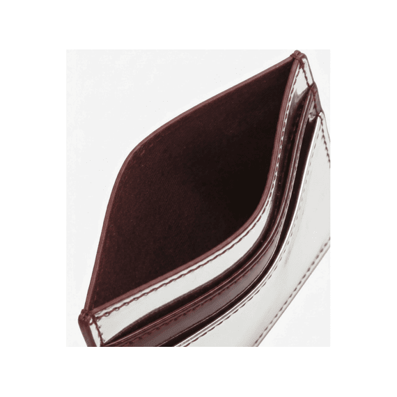 Hvisk Wallet Cardholder Mirror Gloss Silver Maroon One Size