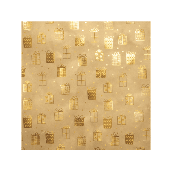 Kerstpapier Golden Winter 1.5mx70cm Assortiment