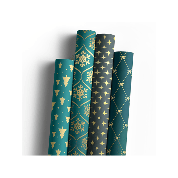 Kerstpapier Modern Luxury 1.5mx70cm Assortiment