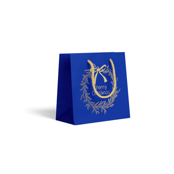 Giftbag Cool Winter Gold Blue S