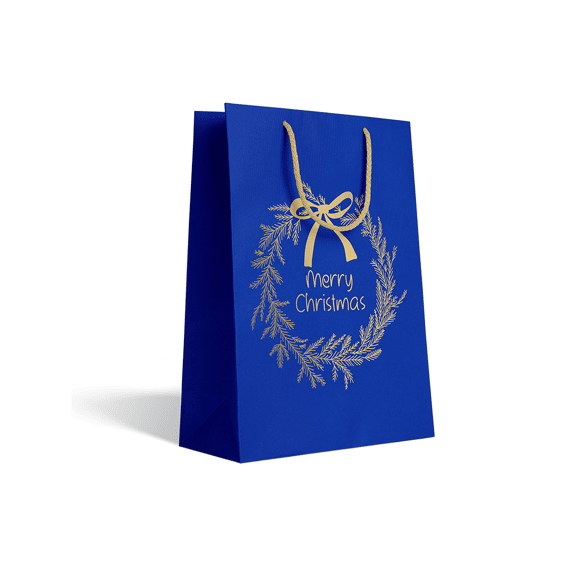Giftbag Cool Winter Gold Blue L