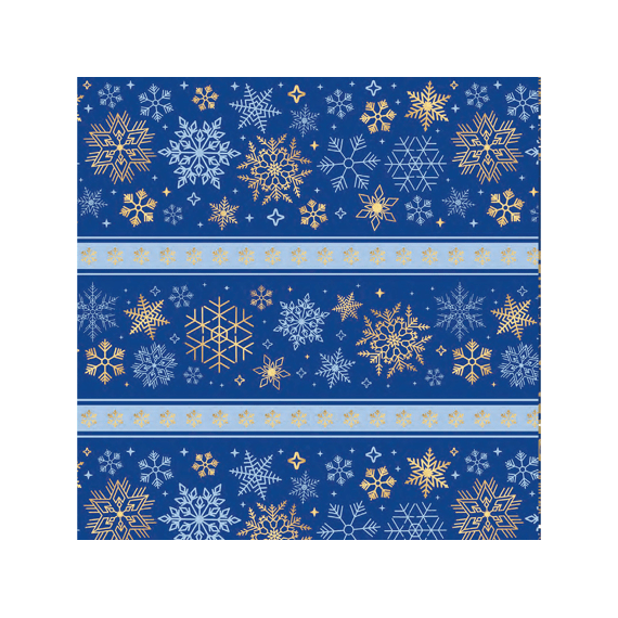 Kerstpapier 3-pak Blauw