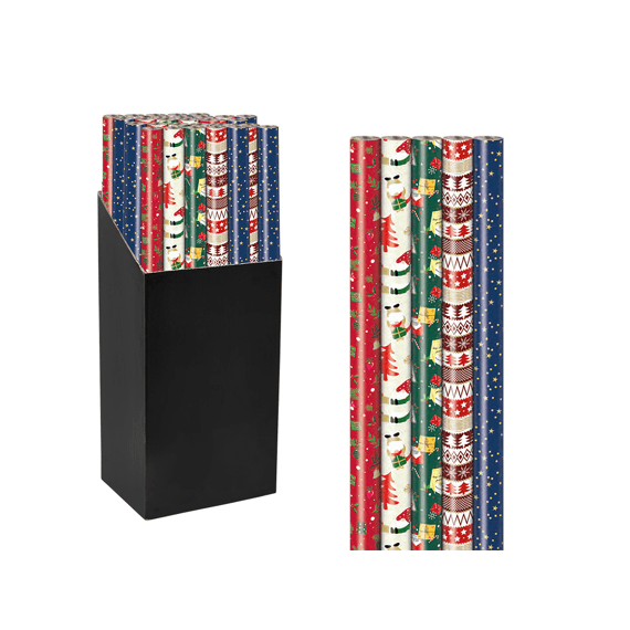 Kerstpapier 2mx70cm Assortiment