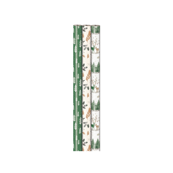Kerstpapier Luxe 2mx70cm Assortiment